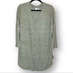 BP. tunic length cardigan green lichen heather S